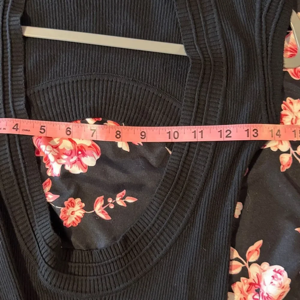 Free People Intimately sexy Black ribbed Deep V-Cut Sleeveless Maxi Dress. Sz S - Picture 8 of 10